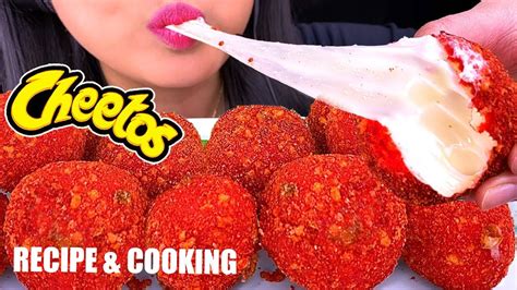 ASMR MUKBANG HOT CHEETOS MAC N CHEESE BALLS COOKING EATING SOUNDS Zach ...