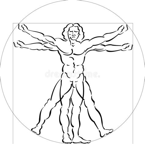 Illustration Of Vitruvian Man Editorial Image Illustration Of History