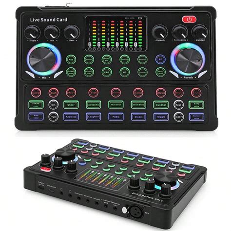 Live Sound Card And Audio Interface Sound Board With Multiple Dj Mixer