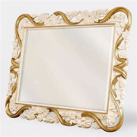 Casa Padrino Luxury Baroque Mirror Cream White Gold Handmade