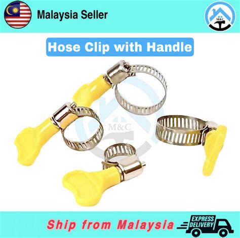 Stainless Steel 201 Hose Clip With Handle Hose Clip Clamp Pipe Clip
