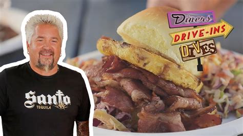 Guy Fieri Eats The Pineapple Express Sandwich Diners Drive Ins And