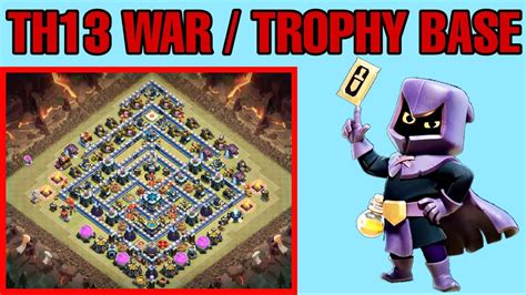 Th13 Best Trophy War Base 2020 With Link Th13 Anti 2 Star War Base