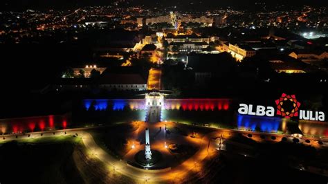 Alba Iulia vizibilă de pe autostradă Inscripție 3D inspirată din