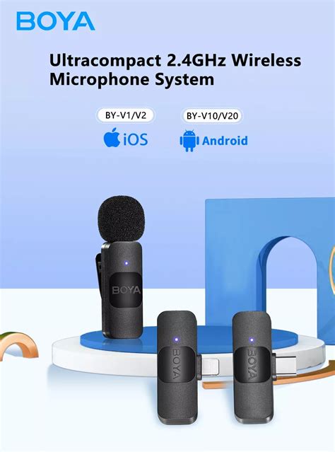 BOYA BY V Ultracompact 2 4GHz Wireless Microphone System Boyathailand