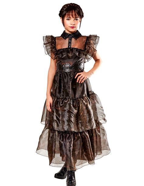 Déguisement robe de bal Mercredi Addams enfant Vegaooparty