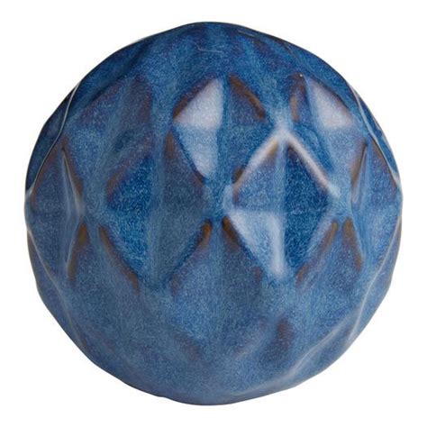 blue reactive glaze ceramic ball decor  world market glaze ceramics