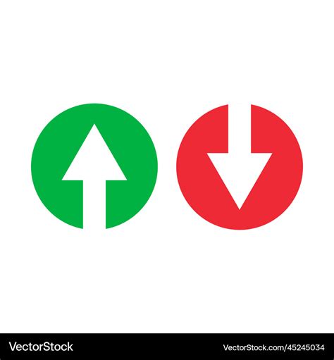 Round Up And Down Arrow Icon Set Or Up And Down Vector Image