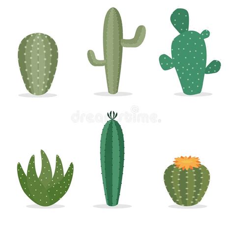 Colecciones De Cactus Silueta Vectorial Aislada Stock De Ilustraci N