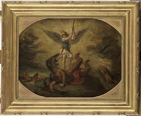 Saint Michel Terrassant Le D Mon D Apr S Delacroix Louvre Collections