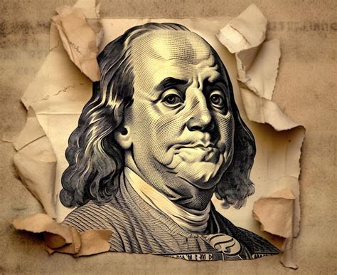 Premium Ai Image Benjamin Franklin Face From Usd Dollar Banknote