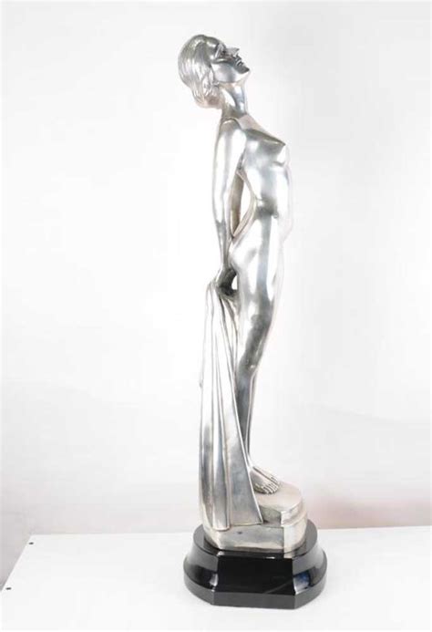 French Deco Bronze Nude Statue Female Figurine 1920s Art