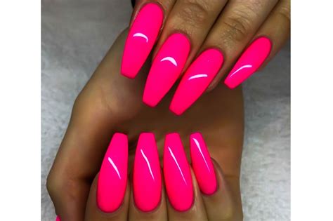 Unghie Rosa Fluo Nails Beauty Finger Nails Ongles Beauty