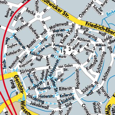 Coesfeld Stadtpl Ne Und Landkarten