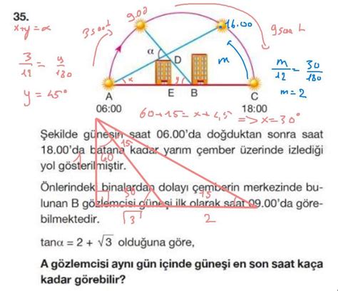 Tr Gonometrel Geometr Sorusu Arkada Lar Ac L Z N L Tfen Bo Ve