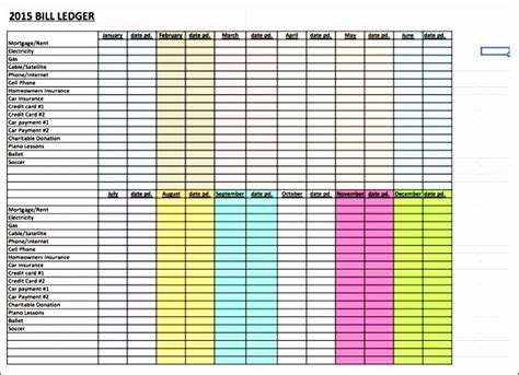 9 Excel Ledger Template - Excel Templates