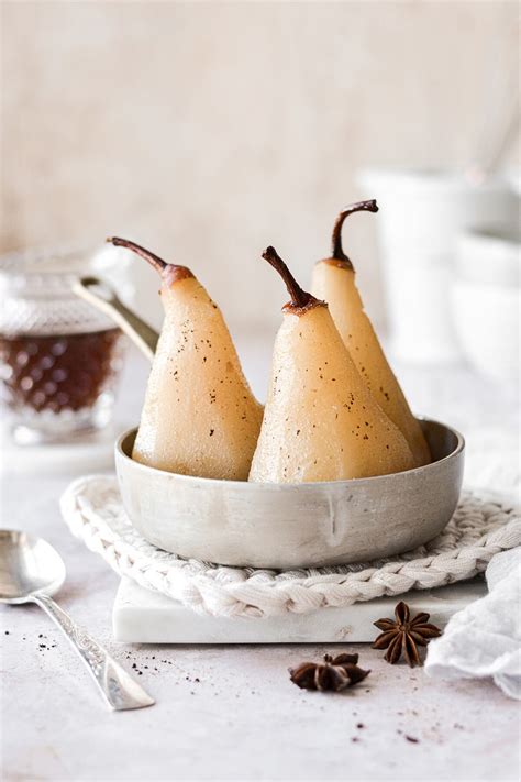 Easy Poached Pears In Spiced Syrup Curly Girl Kitchen