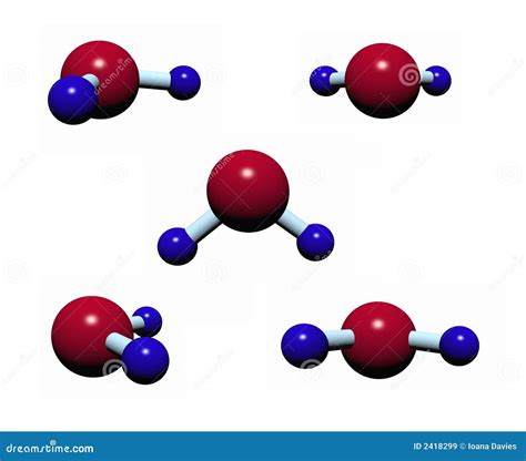 H2O Molecular Model - Plastic Stock Illustration - Illustration: 2418299