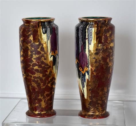 Proantic Paire De Vases Art D Co Par Louis Dage