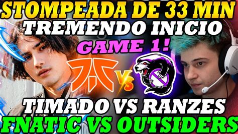 Fnatic Vs Outsiders Game Bo Stompeada De Min Pgl Arlington