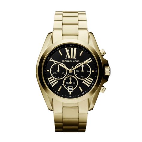 Michael Kors Bradshaw Black Dial Gilded Watch Sunlab Malta