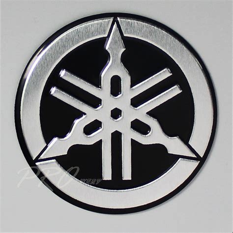 Metal 2 3d Brushed Aluminum Emblem For Yamaha Sticker Logo Fairing Fender Badge Ebay