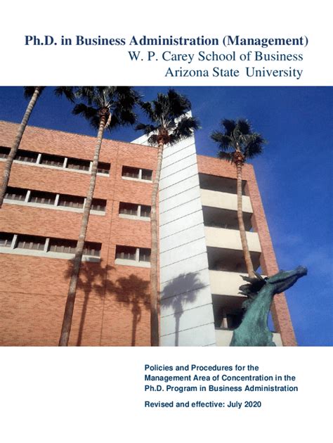 Fillable Online Wpcarey Asu Arizona State University W P Carey