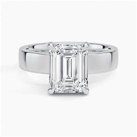 Dash Jewel 14K White Gold Over Wedding Anniversary Ring Emerald Cut