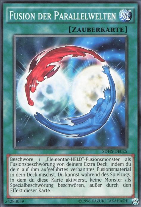 Recollectibles Sammelkarte Yugioh Karte Fusion Der Parallelwelten