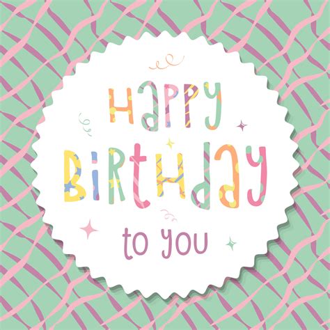 Happy Birthday Holiday Card Confetti Cake Vector 11113738 Vector Art