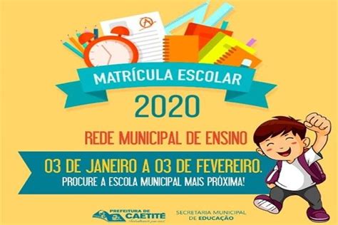 Matrícula Para Alunos Novos Na Rede Municipal Em Caetité Começa Nesta