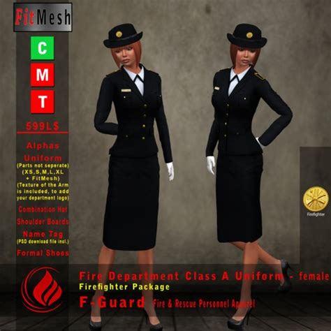 Second Life Marketplace - F-Guard F&R Class A Uniform - female ...