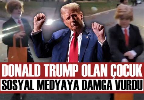 Donald Trump olan çocuk sosyal medyada viral oldu