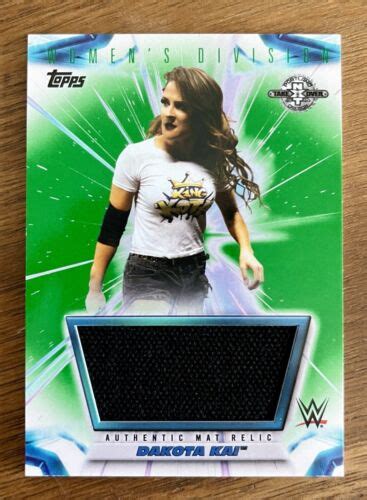 2021 Topps WWE Women S Division Mat Relics Green 30 50 Dakota Kai MR