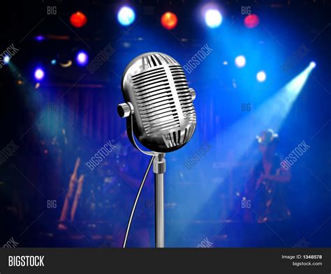 Vintage Microphone On Image Photo Free Trial Bigstock