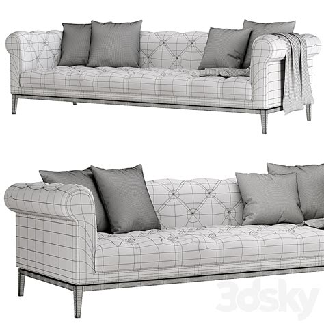 Rh Italia Chesterfield Sofa With Tufted Sofa 3d Model