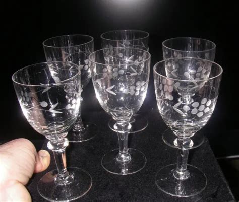 Verres Anciens En Cristal Taill Pour Liqueur Ou Vin Cuit Lot De Eur