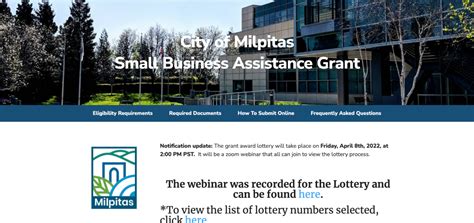 Case Study City Of Milpitas Small Business Assistance Grant Program