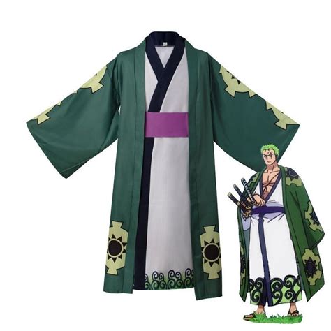 One Piece Zoro Clothes Zoro Cos Adult Full Set Pakaian Yang Sama Set