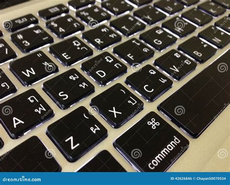 Thai Keyboard With Backlit On Macbook Pro Editorial Photo - Image: 42626846