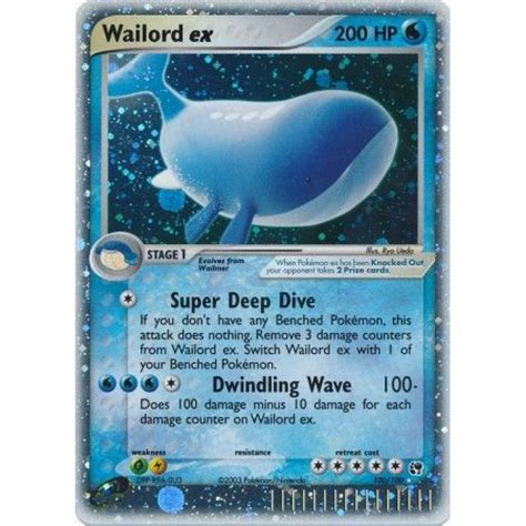 Wailord Ex Ex Sandstorm Ultra Rare English Near Mint