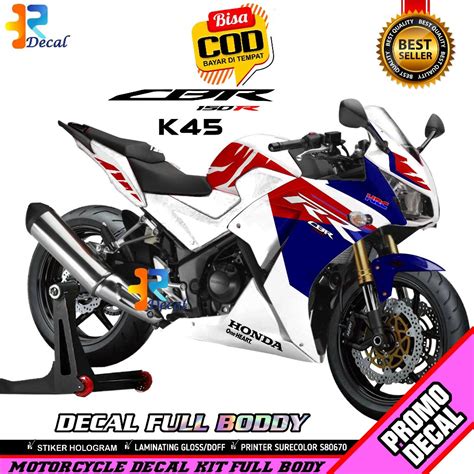 Jual Decal Motor CBR 150R K45 Desain Livery 1000 WSBK Sticker Decal