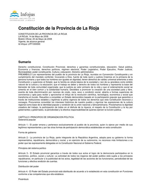 PDF Constitución Provincia de La Rioja DOKUMEN TIPS