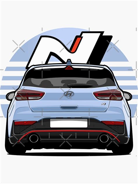 "Hyundai i30N Rear" Sticker for Sale by IssKa | Redbubble