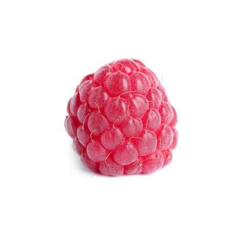 Premium Photo One Fresh Ripe Raspberry Isolated On White