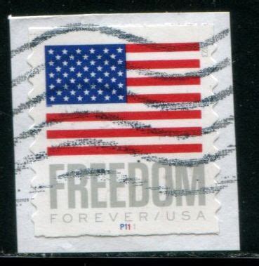 Us C Freedom Flag Sa Coil Sgl Used On Paper Pnc P