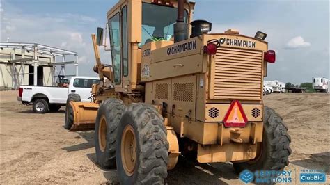 Champion 730a Motor Grader Edmonton Regional Auction Youtube