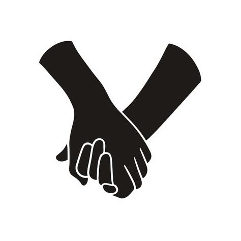 Premium Vector Silhouette Of Holding Hand Symbol On White Background