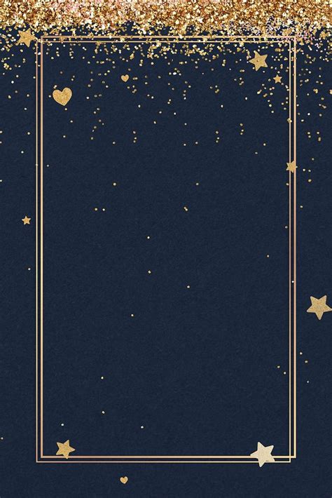 Festive Gold Glitter Frame Psd Premium Psd Rawpixel