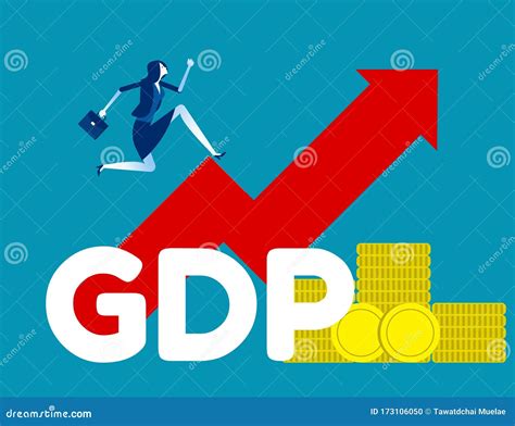 Government Budget Concept Business Growth Gdp Vector Illustration